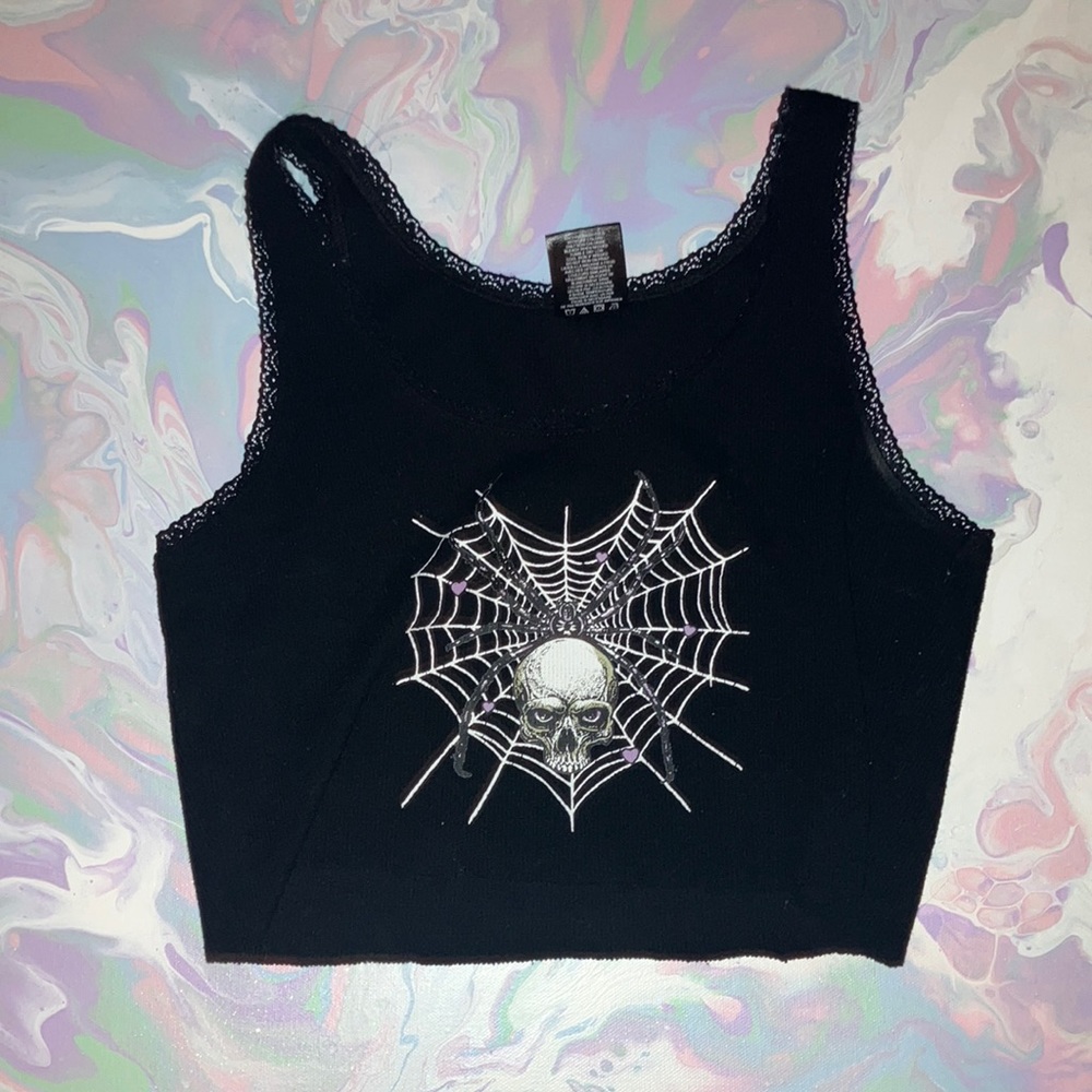 Goth, graphic cropped top